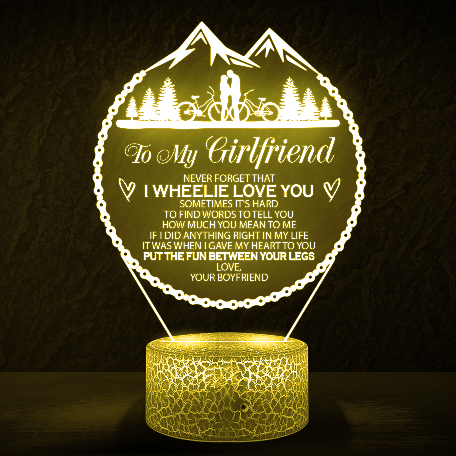 3D Led Light - Cycling - To My Girlfriend - I Gave My Heart To You - Glca13031