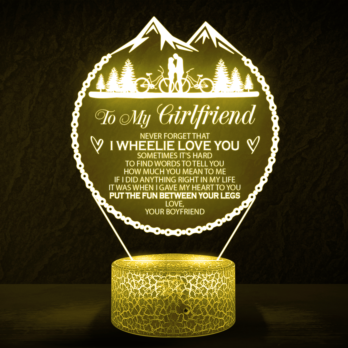 3D Led Light - Cycling - To My Girlfriend - I Gave My Heart To You - Glca13031