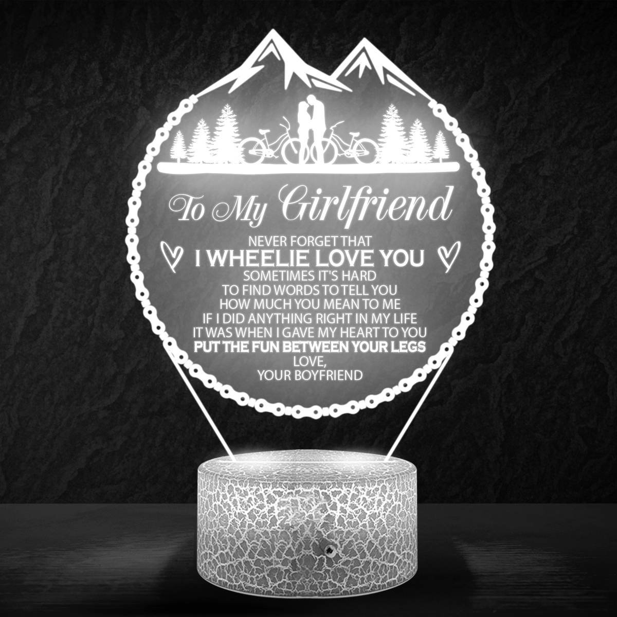 3D Led Light - Cycling - To My Girlfriend - I Gave My Heart To You - Glca13031