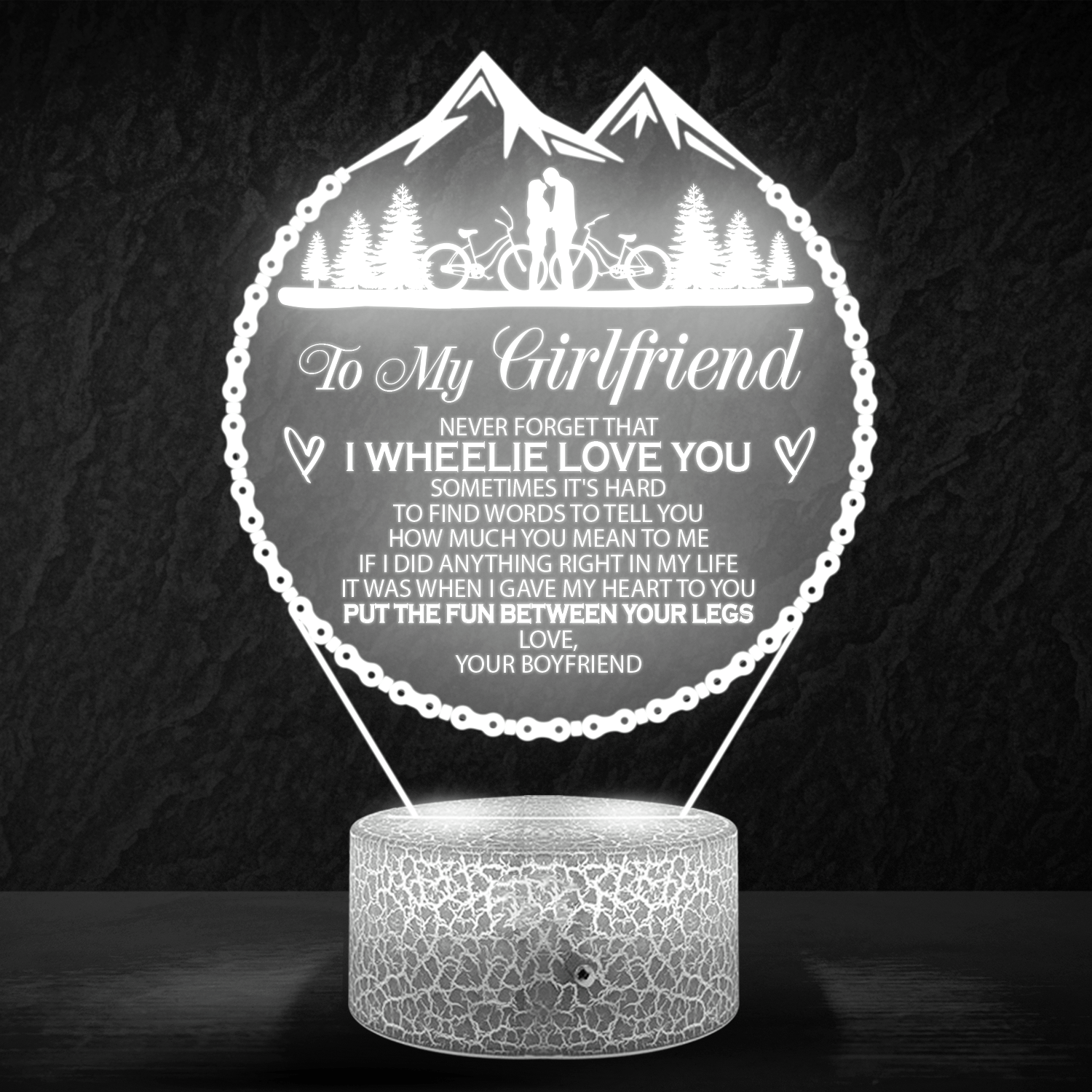 3D Led Light - Cycling - To My Girlfriend - I Gave My Heart To You - Glca13031