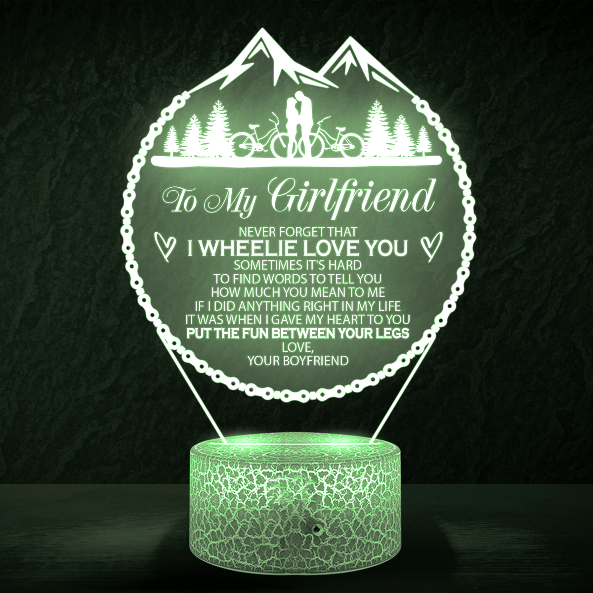 3D Led Light - Cycling - To My Girlfriend - I Gave My Heart To You - Glca13031