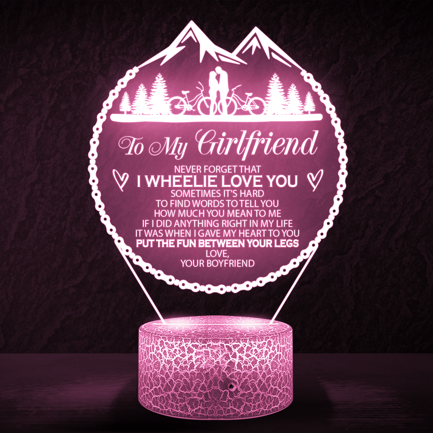 3D Led Light - Cycling - To My Girlfriend - I Gave My Heart To You - Glca13031
