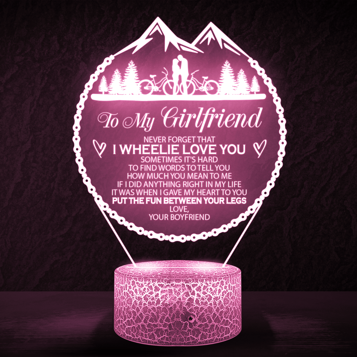 3D Led Light - Cycling - To My Girlfriend - I Gave My Heart To You - Glca13031