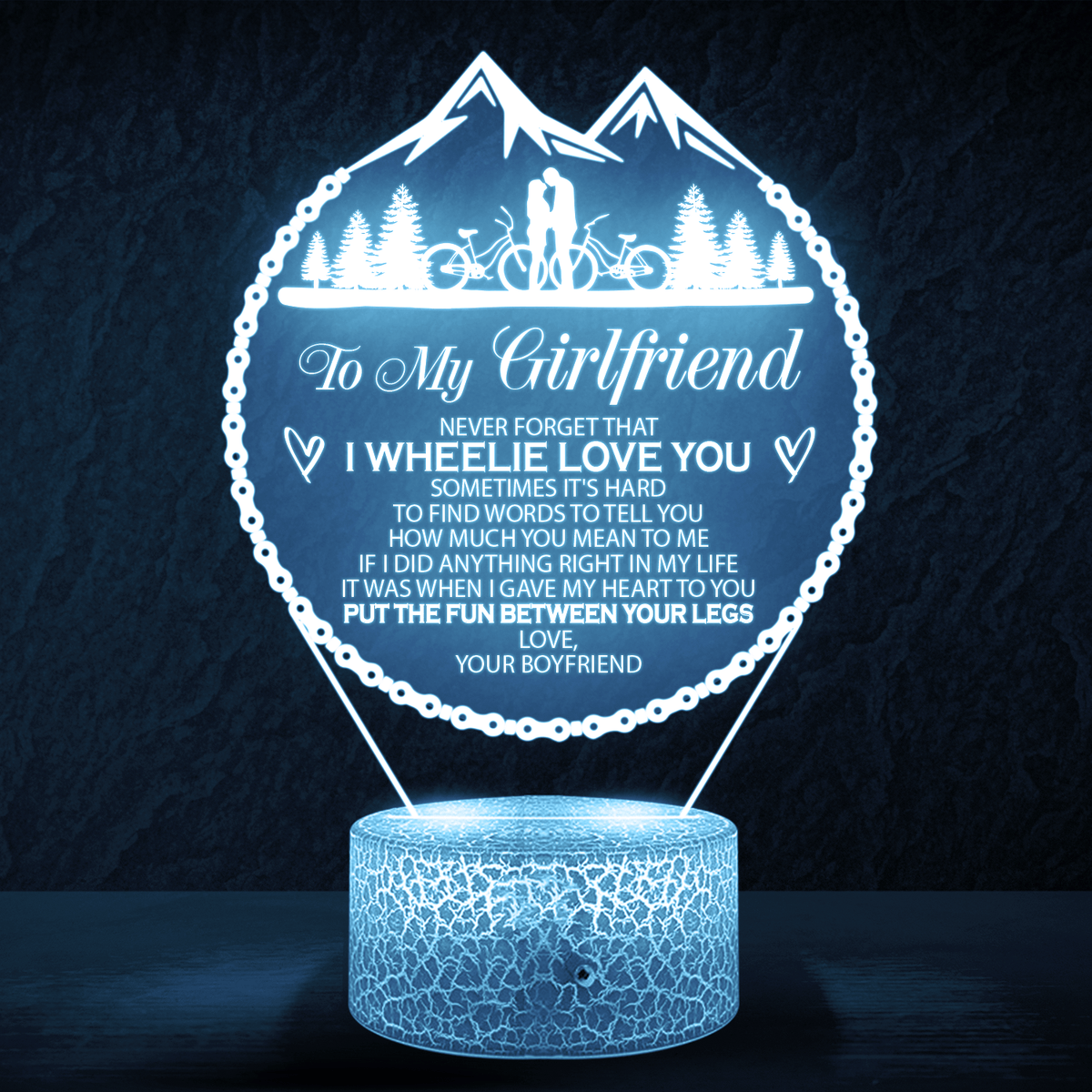 3D Led Light - Cycling - To My Girlfriend - I Gave My Heart To You - Glca13031