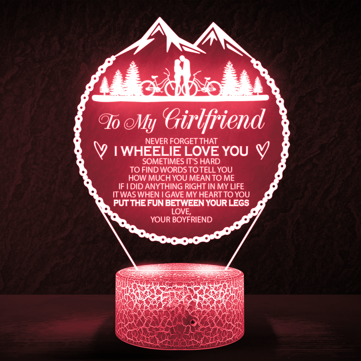 3D Led Light - Cycling - To My Girlfriend - I Gave My Heart To You - Glca13031