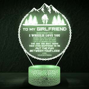 3D Led Light - Cycling - To My Girlfriend - Never Forget That I Wheelie Love You - Glca13030