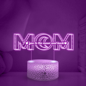 3D Led Light - Family - To Mom - I Love You To The Moon And Back - Glca19005