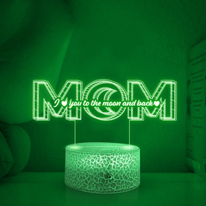 3D Led Light - Family - To Mom - I Love You To The Moon And Back - Glca19005