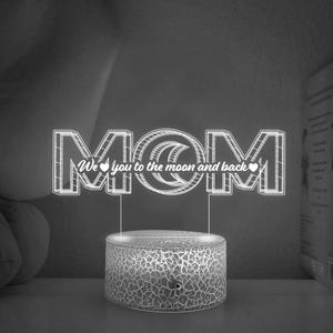 3D Led Light - Family - To Mom - We Love You To The Moon And Back - Glca19006