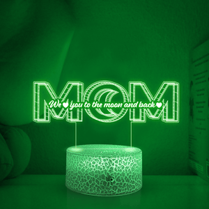 3D Led Light - Family - To Mom - We Love You To The Moon And Back - Glca19006