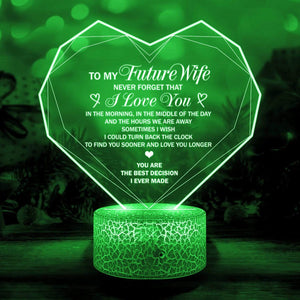 3D Led Light - Family - To My Future Wife - Never Forget That I Love You - Glca25004