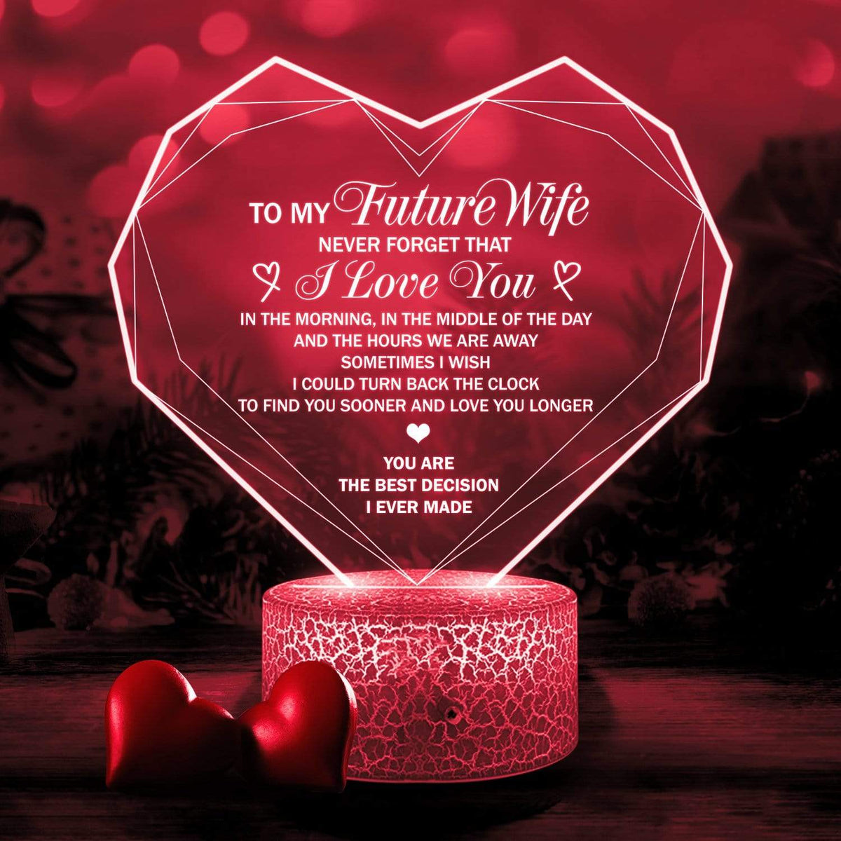 3D Led Light - Family - To My Future Wife - Never Forget That I Love You - Glca25004