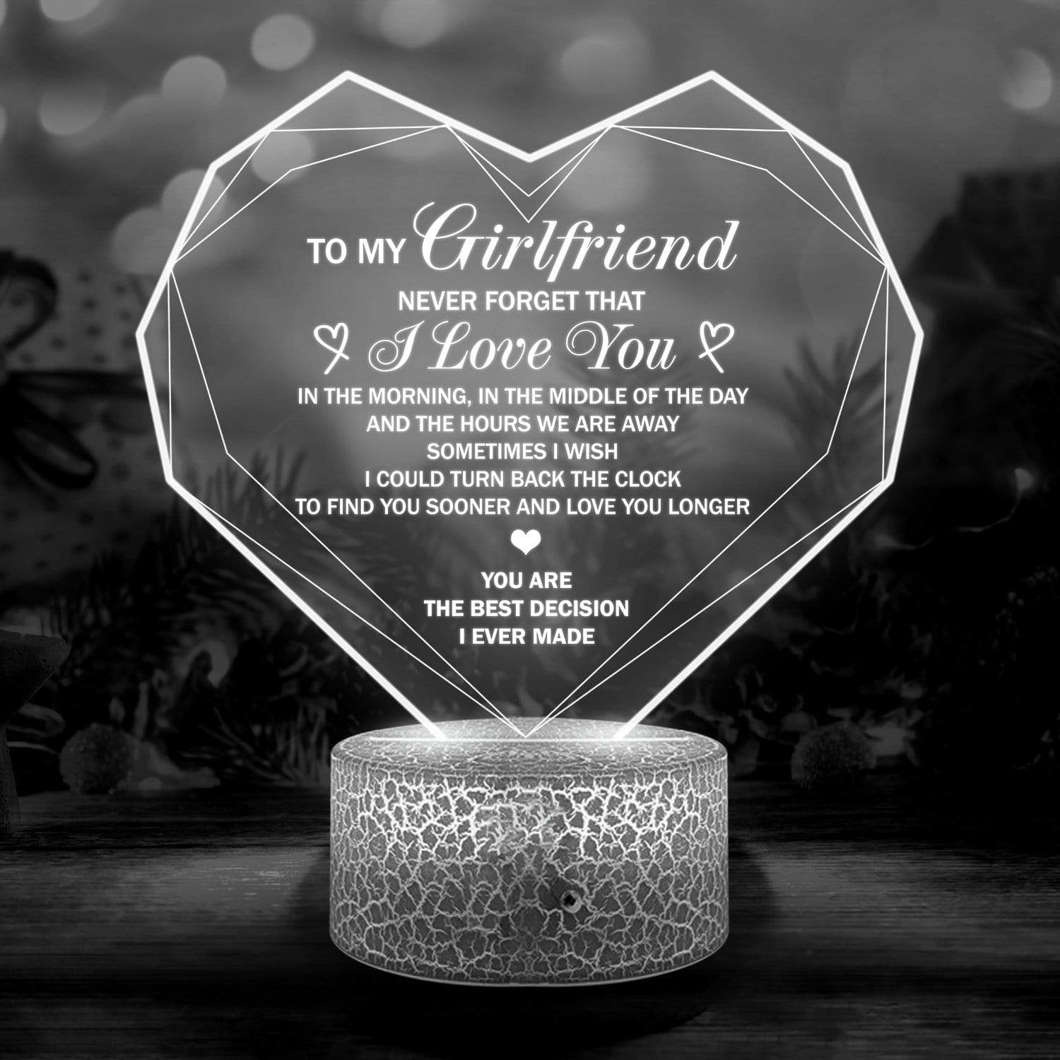 3D Led Light - Family - To My Girlfriend - Never Forget That I Love You - Glca13013