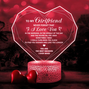 3D Led Light - Family - To My Girlfriend - Never Forget That I Love You - Glca13013
