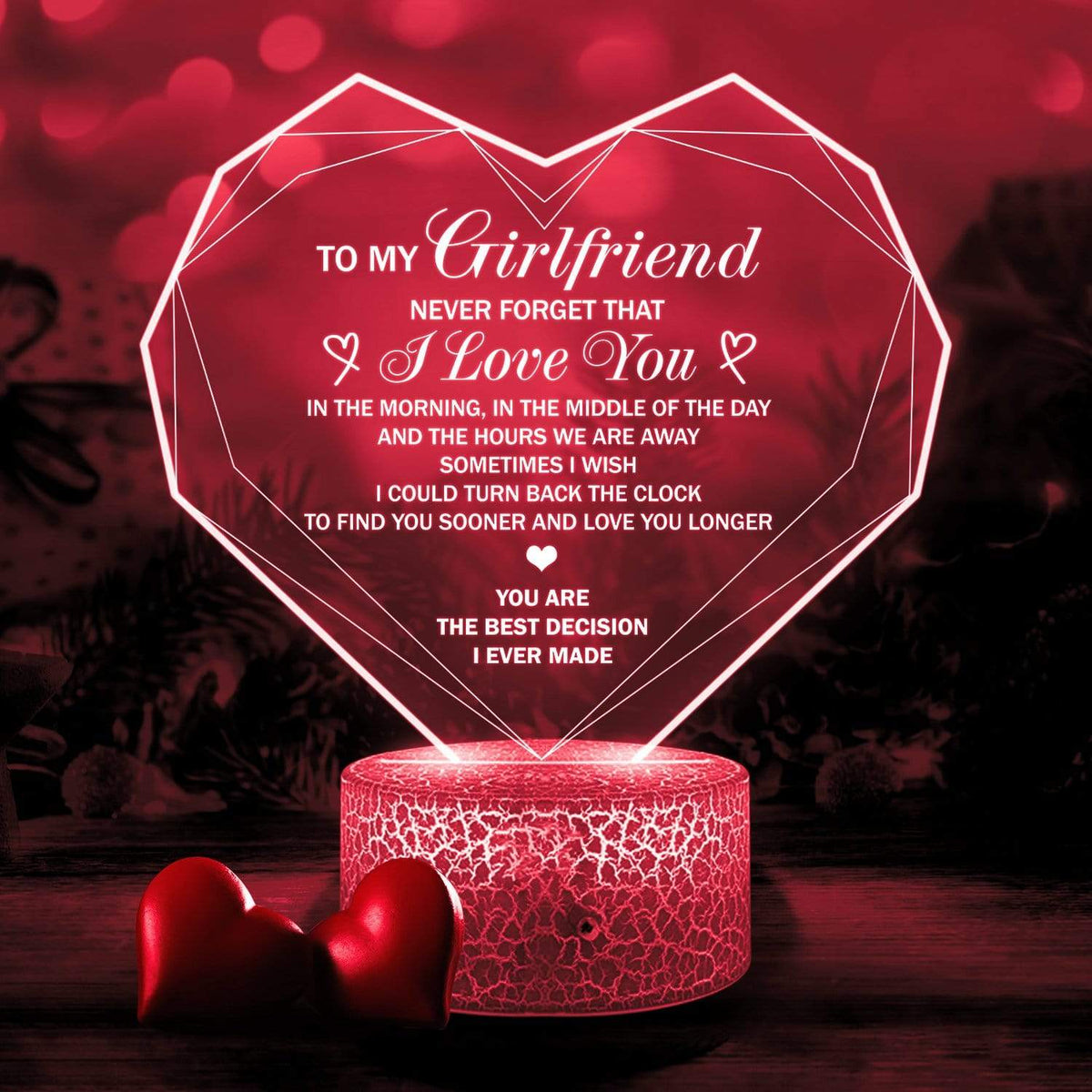 3D Led Light - Family - To My Girlfriend - Never Forget That I Love You - Glca13013