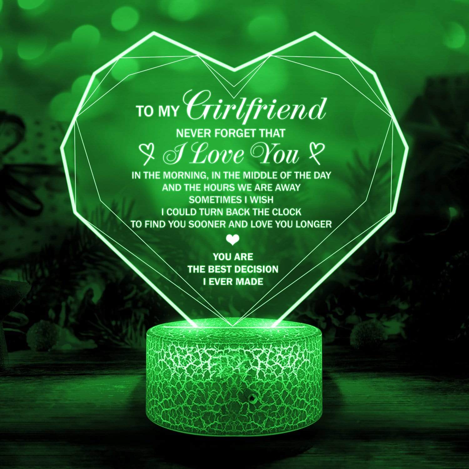 3D Led Light - Family - To My Girlfriend - Never Forget That I Love You - Glca13013