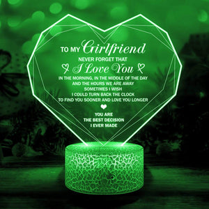 3D Led Light - Family - To My Girlfriend - Never Forget That I Love You - Glca13013
