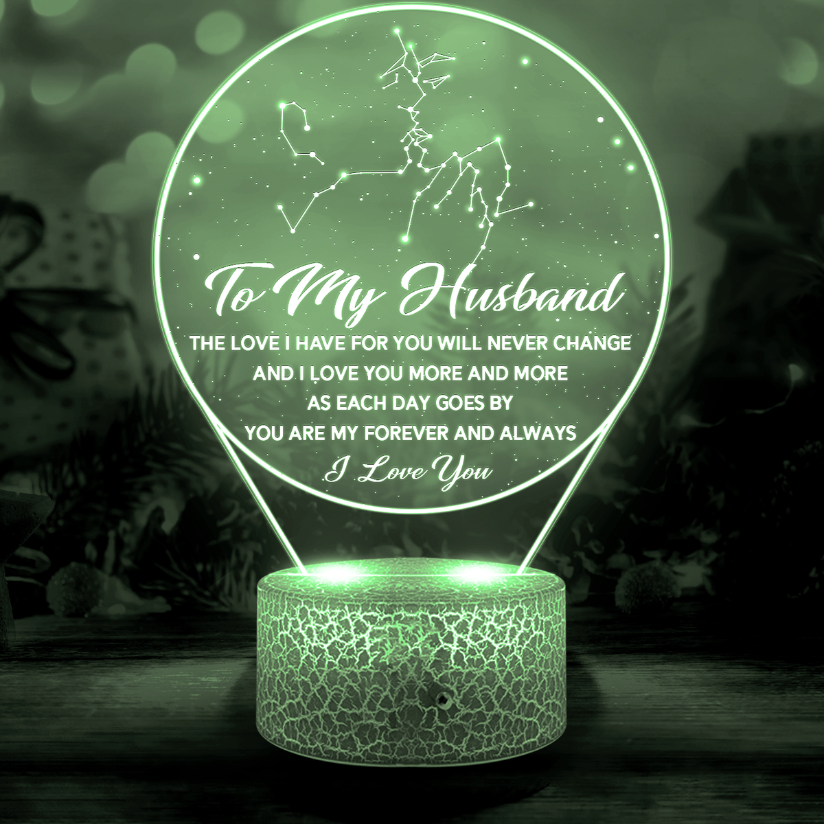 3D Led Light - Family - To My Husband - You Are My Forever And Always - Glca14008