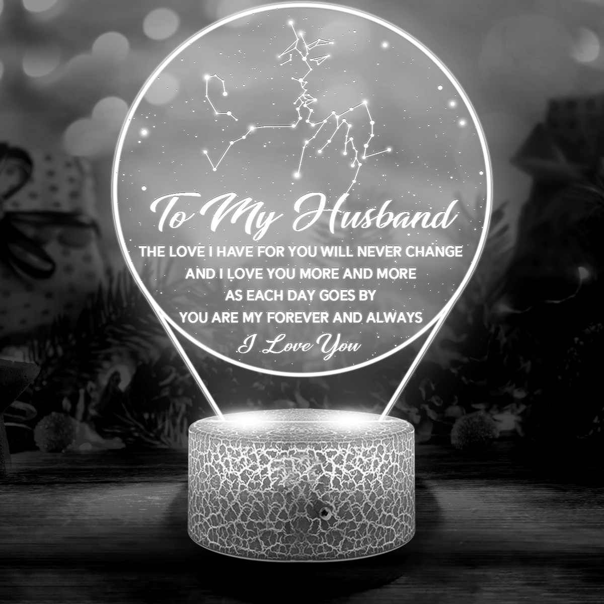 3D Led Light - Family - To My Husband - You Are My Forever And Always - Glca14008