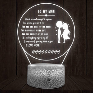 3D Led Light - Family - To My Man - I Love You - Glca26026