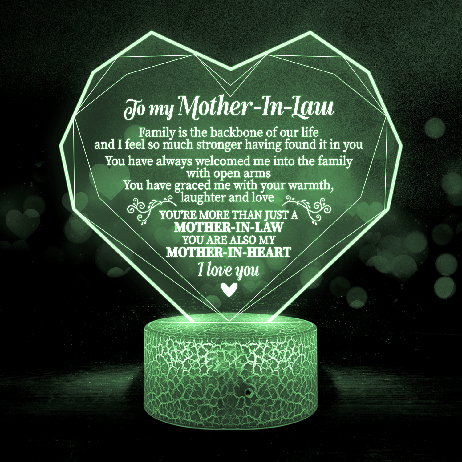 3D Led Light - Family - To My Mother-In-Law - I Love You - Glca19028