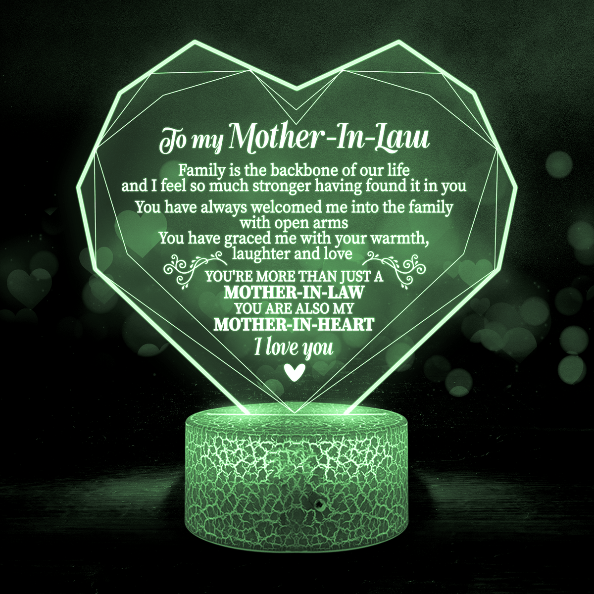3D Led Light - Family - To My Mother-In-Law - I Love You - Glca19028