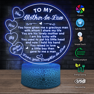 3D Led Light - Family - To My Mother-In-Law - You Raised In Love A Little Boy Then Gave To Me A Man - Glca19065