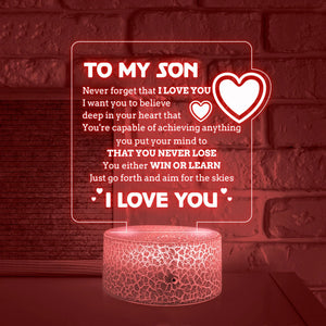 3D Led Light - Family - To My Son - Never Forget I Love You - Glca16020