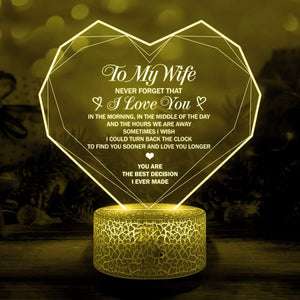 3D Led Light - Family - To My Wife - Never Forget That I Love You - Glca15007
