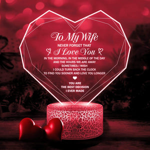 3D Led Light - Family - To My Wife - Never Forget That I Love You - Glca15007