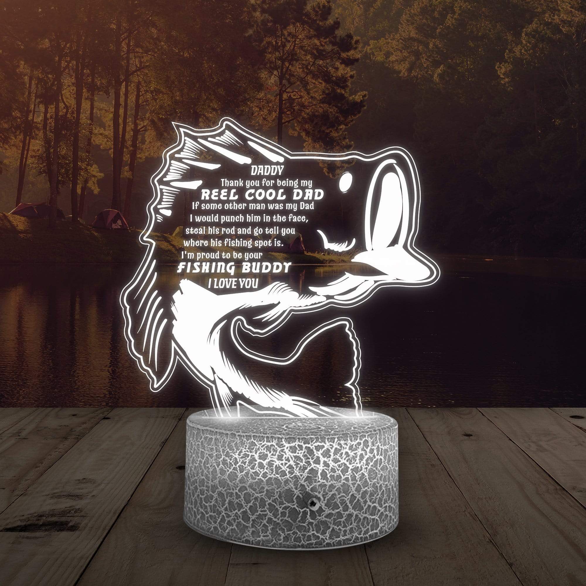 3D Led Light - Fishing - To My Dad - Thank You For Being My Reel Cool Dad - Glca18004