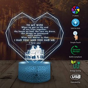 3D Led Light - Fishing - To My Wife - When We Get To The End Together - Glca15001