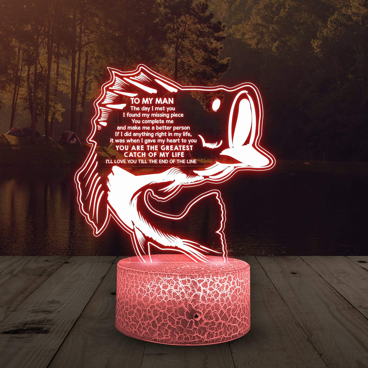 3D Led Light - Fishing - You Are The Greatest Catch Of My Life - Glca26016