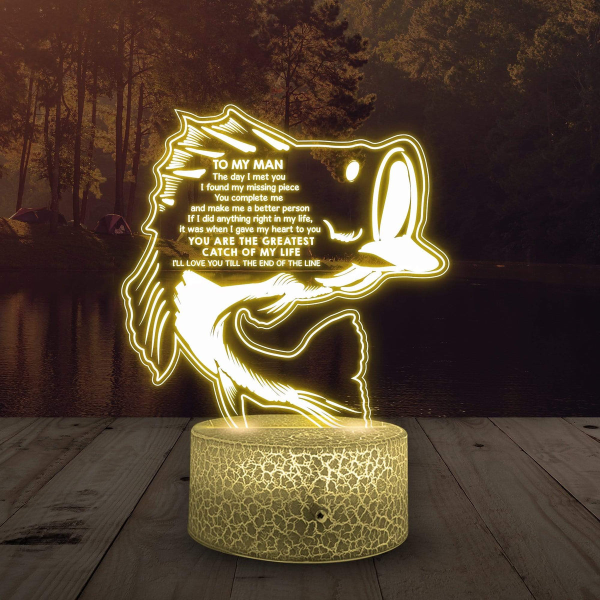 3D Led Light - Fishing - You Are The Greatest Catch Of My Life - Glca26016