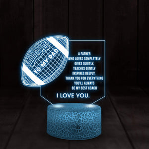 3D Led Light - Football - To My Dad - To A Father Who Teaches Gently - Glca18026