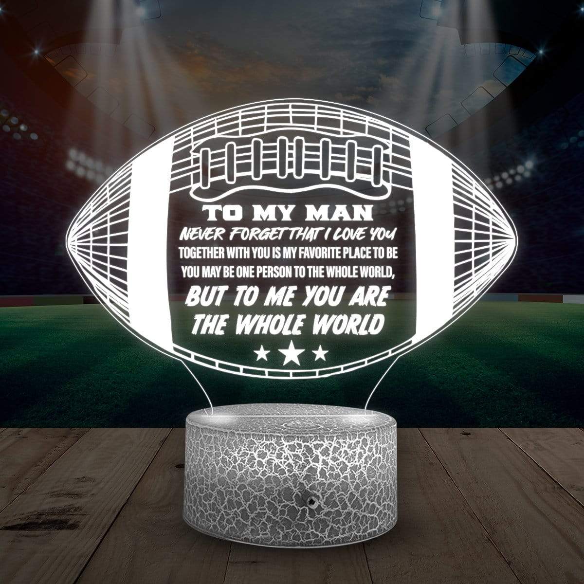3D Led Light - Football - To My Man - To Me You Are The Whole World - Glca260025