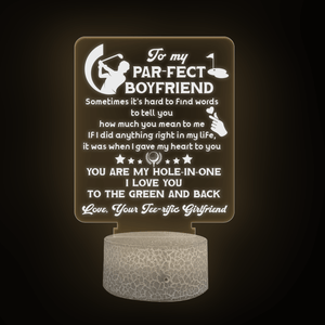 3D Led Light - Golf - To My Par-fect Boyfriend - I Love You To The Green And Back - Glca12005