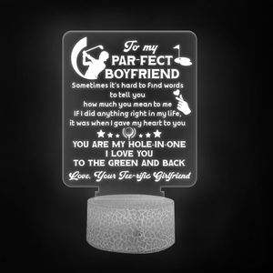 3D Led Light - Golf - To My Par-fect Boyfriend - I Love You To The Green And Back - Glca12005
