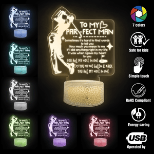 3D Led Light - Golf - To My Par-fect Man - I Love You To The Green And Back - Glca26056