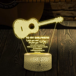 3D Led Light - Guitar - To My Girlfriend - I Pick You And I'll Pick You - Glca13005