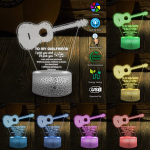 3D Led Light - Guitar - To My Man - I Pick You And I'll Pick You - Glca13005