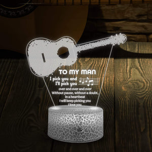 3D Led Light - Guitar - To My Man - I Pick You And I'll Pick You - Glca26010