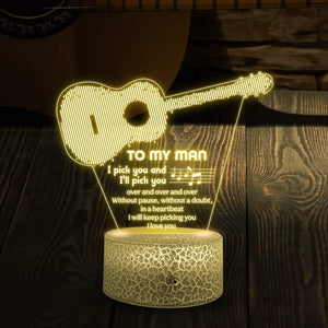 3D Led Light - Guitar - To My Man - I Pick You And I'll Pick You - Glca26010