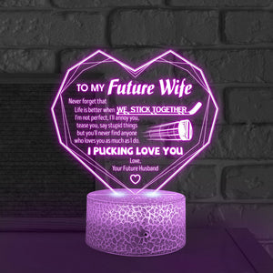 3D Led Light - Hockey - To My Future Wife - Life is Better - Glca25010