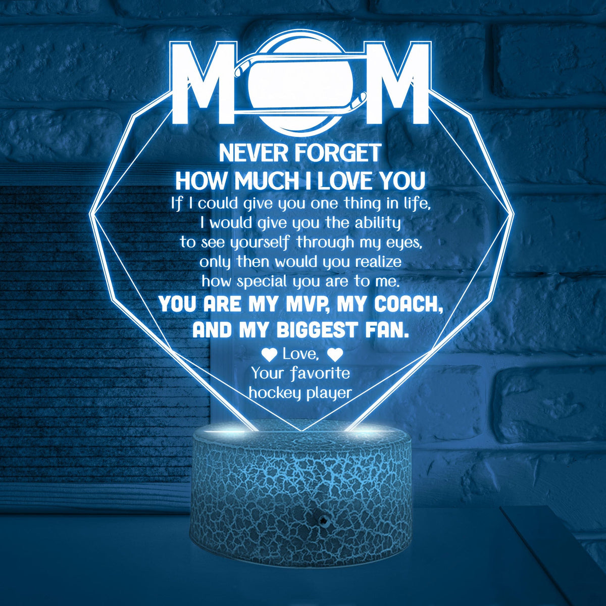 3D Led Light - Hockey - To My Mom - How Special You Are To Me - Glca19051