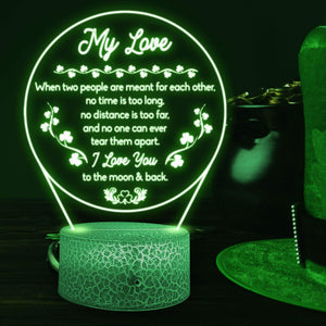 3D Led Light - Irish - My Love - I Love You To The Moon & Back - Glca13002