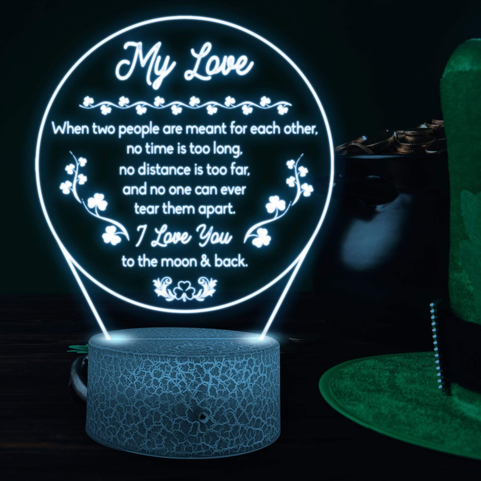 3D Led Light - Irish - My Love - I Love You To The Moon & Back - Glca13004