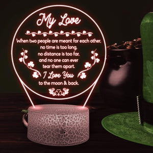 3D Led Light - Irish - My Love - I Love You To The Moon & Back - Glca13004