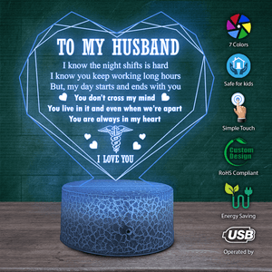 3D Led Light - Nurse - To My Husband - You Are Always In My Heart - Glca14006