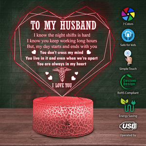 3D Led Light - Nurse - To My Husband - You Are Always In My Heart - Glca14006